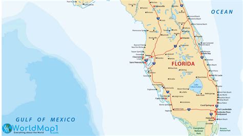 Florida Free Printable Map