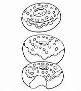 HD Donut Image Coloring Page  Free Printable Pages For Kids sketch template