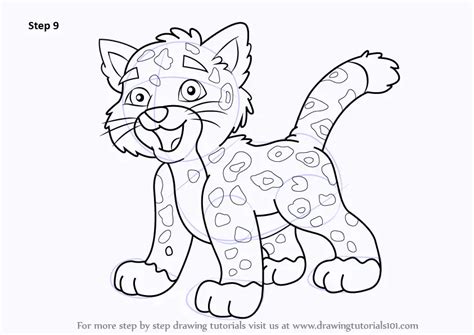 Learn How to Draw Baby Jaguar from Go, Diego, Go! (Go, Diego, Go!) Step ...