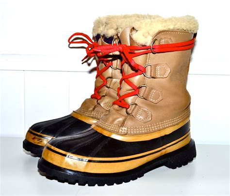 Canadian SOREL CARIBOU Vintage Rustic Rugged Winter Snow BOOTS