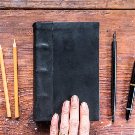 Large Hand-Bound Leather Tome | Leather books, Book making, Antique fabrics