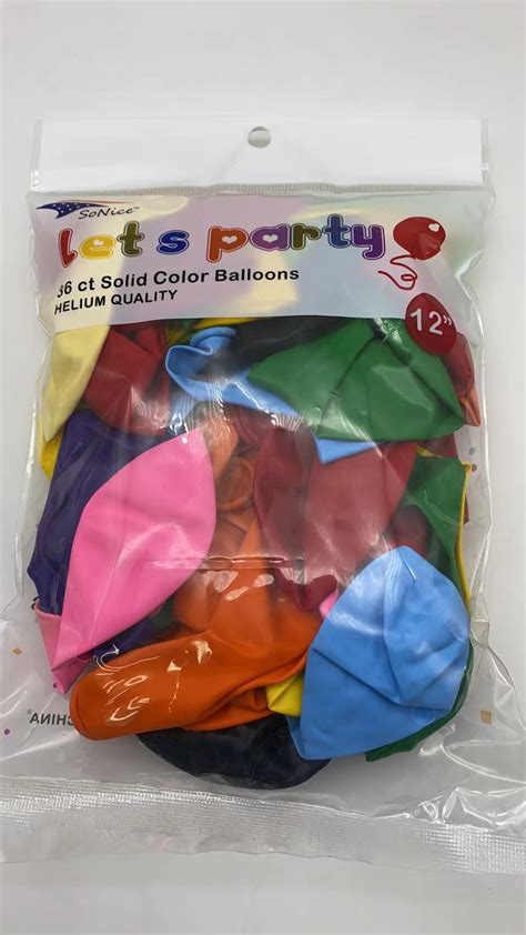 12" Latex Balloons 36pcs/bag - Buy Wholesale at SoNice Party