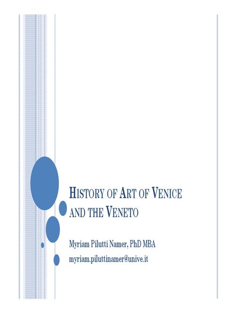 History of Art of Venice | PDF