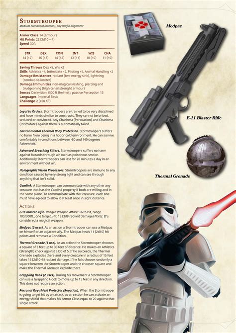 [Homebrew] Stormtrooper | Dungeons and dragons homebrew, Dnd dragons, Dungeons and dragons rules