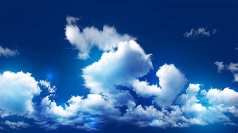 Blue Sky and Clouds 1920 x 1080 HDTV 1080p Wallpaper