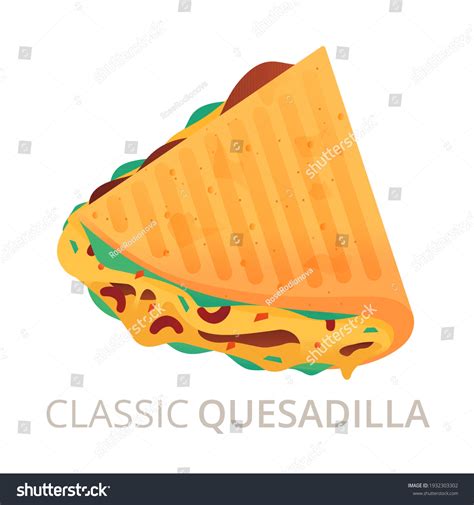 Classic Quesadilla Cartoon Illustration Stock Vector (Royalty Free ...