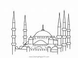 Mosque Coloring Pages sketch template