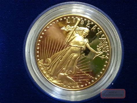 1986 - W American Eagle Liberty $50 Us 1oz Proof Gold Coin W/coa Slg196