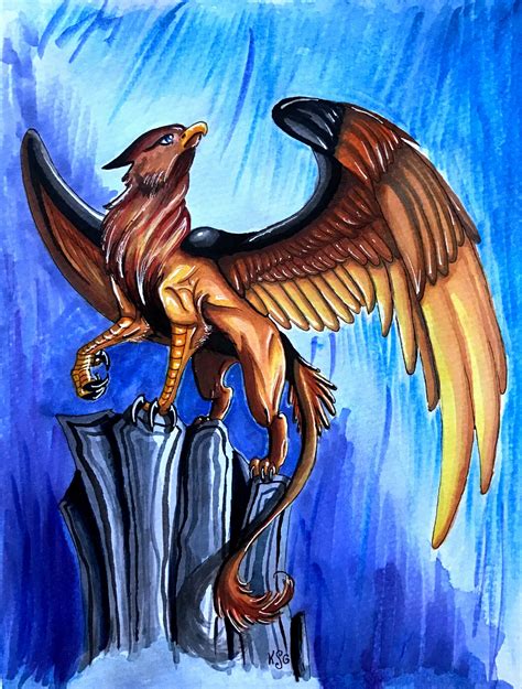 😍 Griffin artwork 😍 By Katie Gerlt | Griffin mythical, Fantasy ...