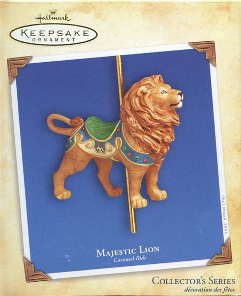 Hallmark Majestic Lion Carousel Ride Keepsake Ornament 1st in Series 2004