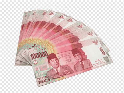 Fan of 100000 Indonesian rupiah banknotes, Indonesian rupiah Money Bank Mandiri Gift Credit card ...