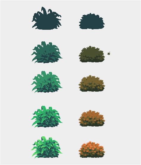 bushes clipart outline, Cartoons - Drawing Bushes Digital - Tall Tree Pixel Art | Pixel art ...