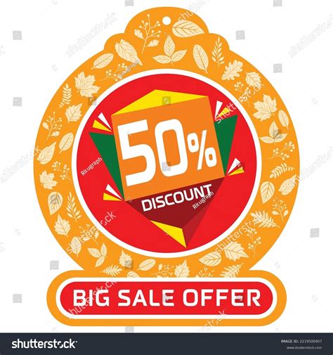 Discount Dangler Design Template Big Sales Stock Vector (Royalty Free ...