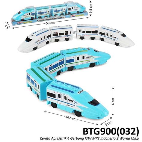 Jual Mainan Kereta Api Listrik 4 Gerbong MRT Indonesia - BTG900 di ...