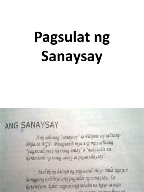 Pagsulat NG Sanaysay | PDF