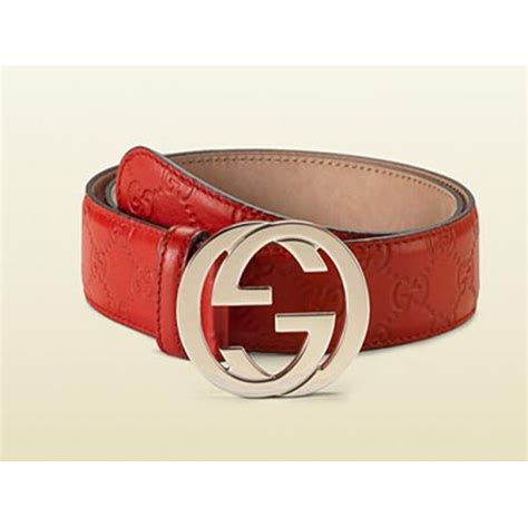 Gucci Belts Red With Interlocking Gold G Buckle #2478116 - Weddbook