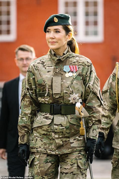 Army chic! Crown Princess Mary of Denmark participates in Home Guard ...