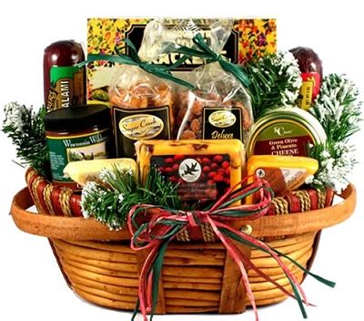 Holiday Gourmet Cheese Extravaganza Gift Basket by Gift Baskets Etc