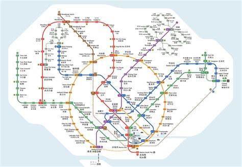 Singapore MRT Network Map in English and Chinese | zeora.io