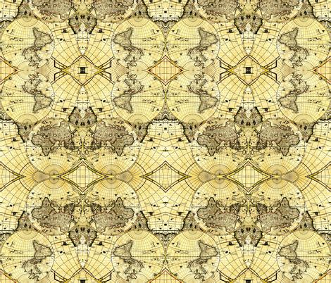 Vintage Maps fabric - whimzwhirled - Spoonflower