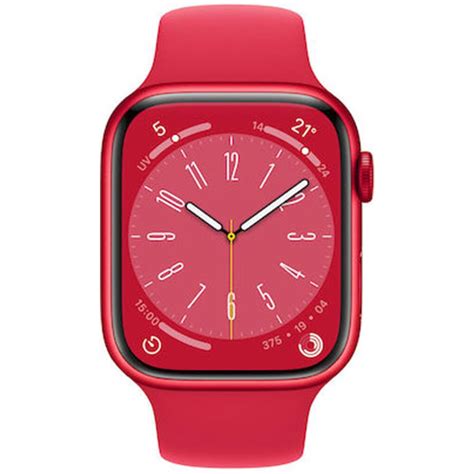 Apple Watch Series 8 GPS 45mm Red Aluminium Case with Sport Band MNP43 ...