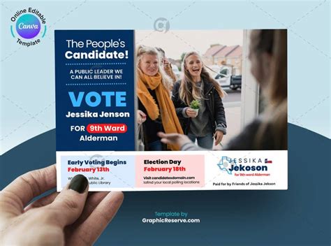 Political Direct Mail Postcard EDDM (Canva Template) - Graphic Reserve