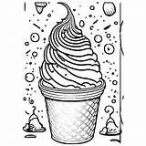 Ice Cream Cone Without Coloring Page sketch template