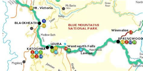 Blue Mountains-Blackheath map | Blue mountain, Katoomba, Blackheath