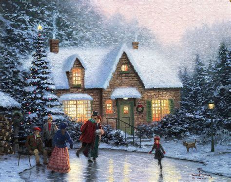 Cottages | Thomas kinkade christmas, Christmas scenery, Christmas scenes