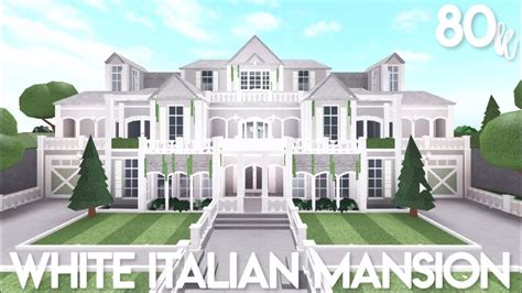 White Italian Mansion Bloxburg