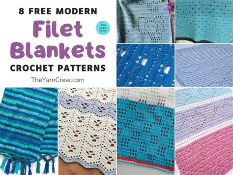 8 Free Modern Filet Blanket Crochet Patterns - The Yarn Crew