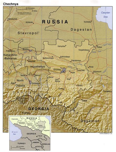 Chechnya (Chechen Republic) Maps - Perry-Castañeda Map Collection - UT ...