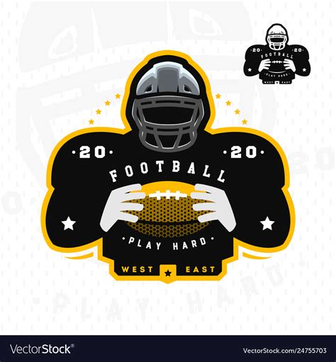 American football silhouette a player Royalty Free Vector