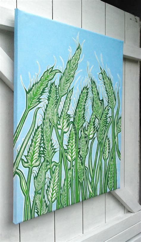 Contemporary Landscape Painting 'wheat Field From the - Etsy