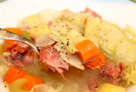 ham and cabbage boiled dinner