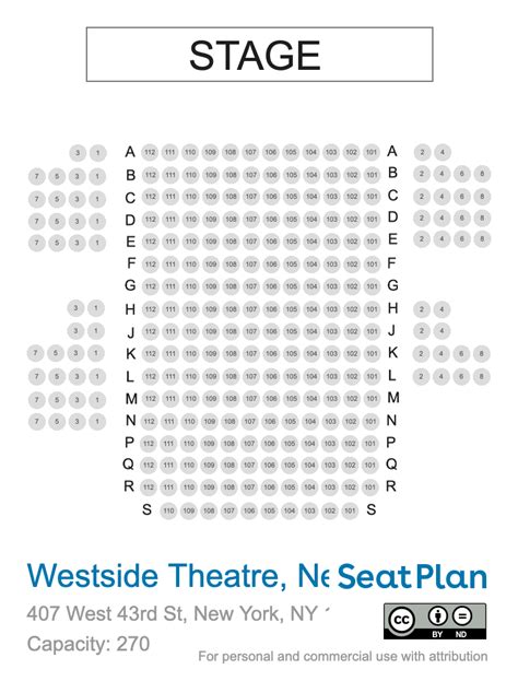 Westside Theatre Seating Chart