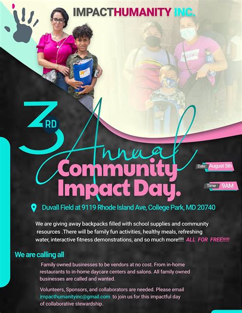 Community Impact Day 2023, Duvall Field, College Park, 5 August 2023