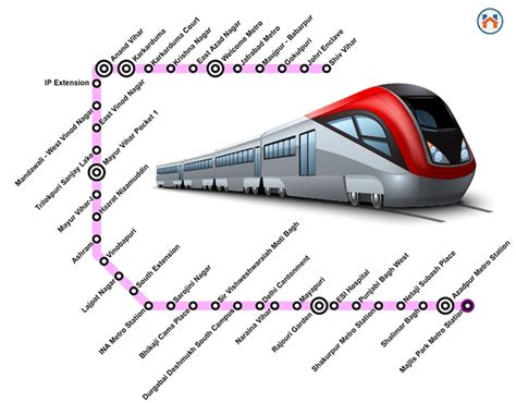 Pink Line Metro Route In Delhi: Status, Map, & Stations