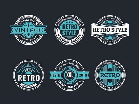 Circle Vintage and Retro Badge Design Collection 211203 Vector Art at Vecteezy