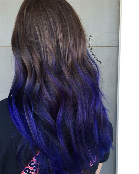 Indigo. Vivid hair. Colorful hair. | Hair highlights, Hair lengths, Ombre hair