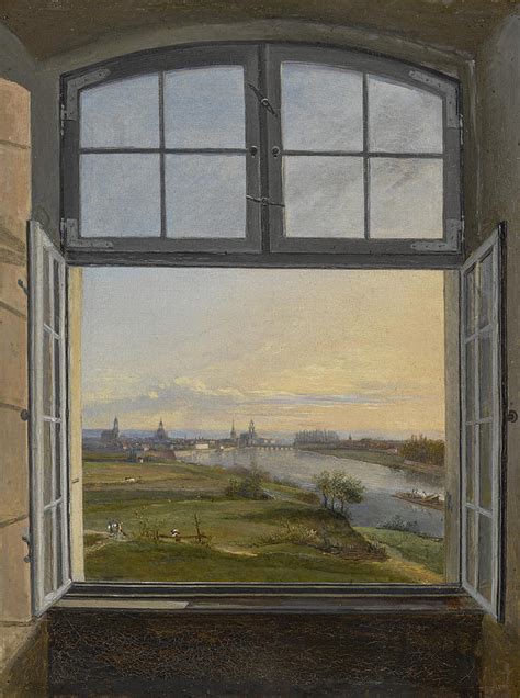 View of Dresden through an Open Window Painting by Karl Gottfried Traugott Faber - Fine Art America