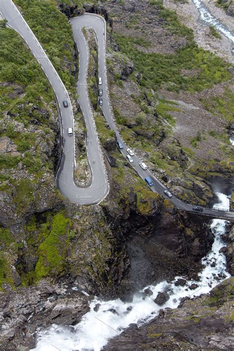 Trollstigen road in Norway | Norway, Aerial view, Road