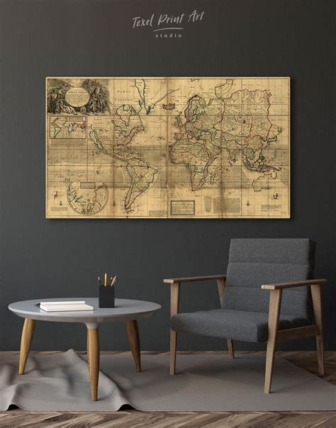 Old World Antique Map Canvas Wall Art | TexelPrintArt