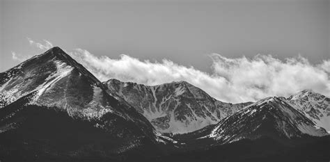 Free Images : nature, snow, cloud, black and white, fog, mountain range ...