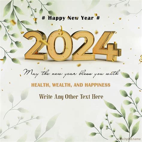 Wish You a New Year 2024 Full of Health And Happiness | Happy new year cards, Happy new year ...