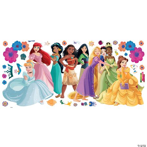 Disney princess flowers and friends giant peel & stick wall decals | Oriental Trading