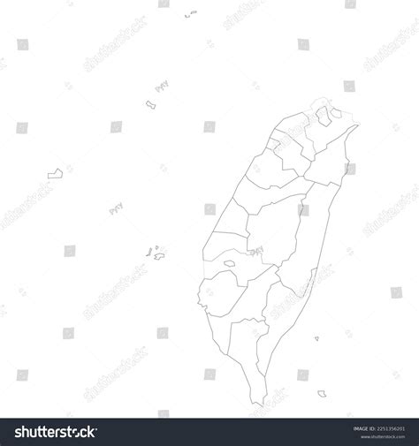 Taiwan Political Map Administrative Divisions Stock Vector (Royalty ...