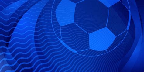 Premium Vector | Football or soccer background with big ball in blue colors