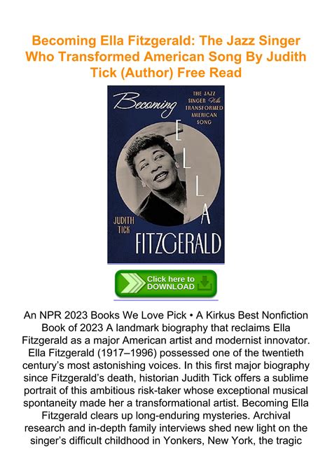 Becoming Ella Fitzgerald: The Jazz Singer Who Transformed American Song ...