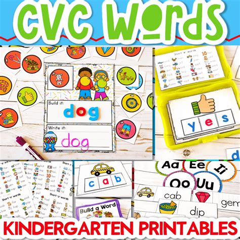 30+ Kindergarten CVC Word Printables and Activities